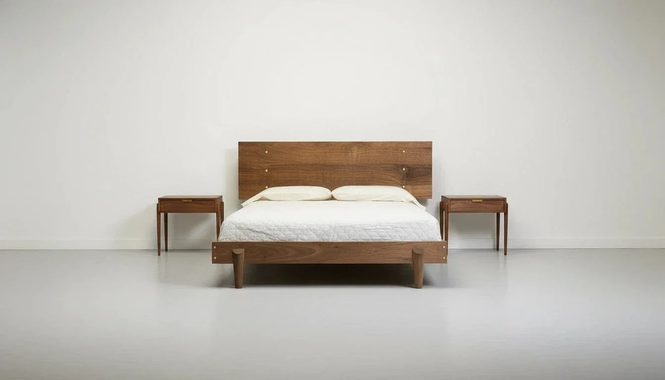 Apollo Walnut Platform Bed