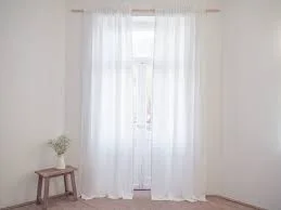 White Linen Curtain Panel