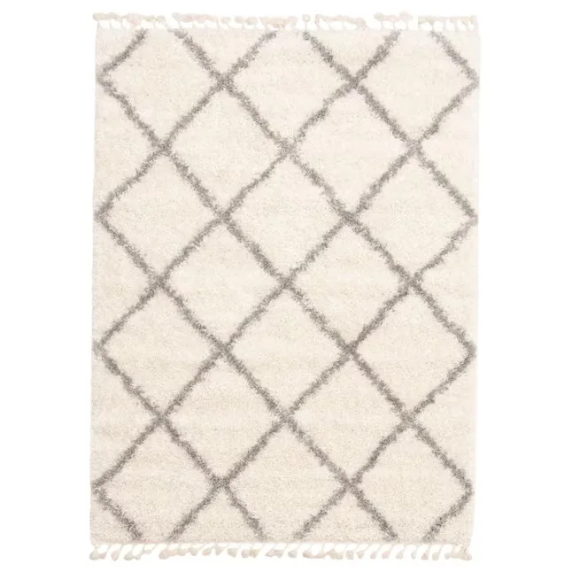 Cream Diamond Trellis Area Rug