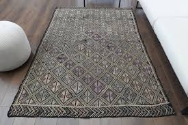 Turkish Kilim Vintage Geometric Wool Area Rug