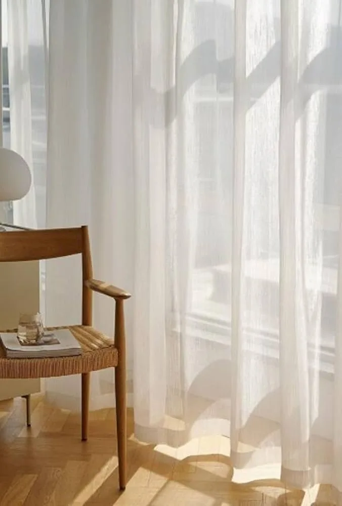 White Solid Sheer Curtains