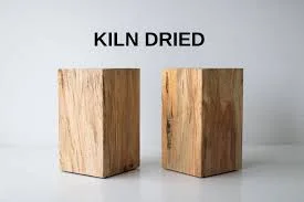 Natural Wood Block Side Table