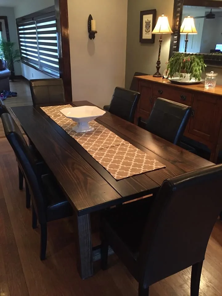 Rectangular Rustic Wood Dining Table