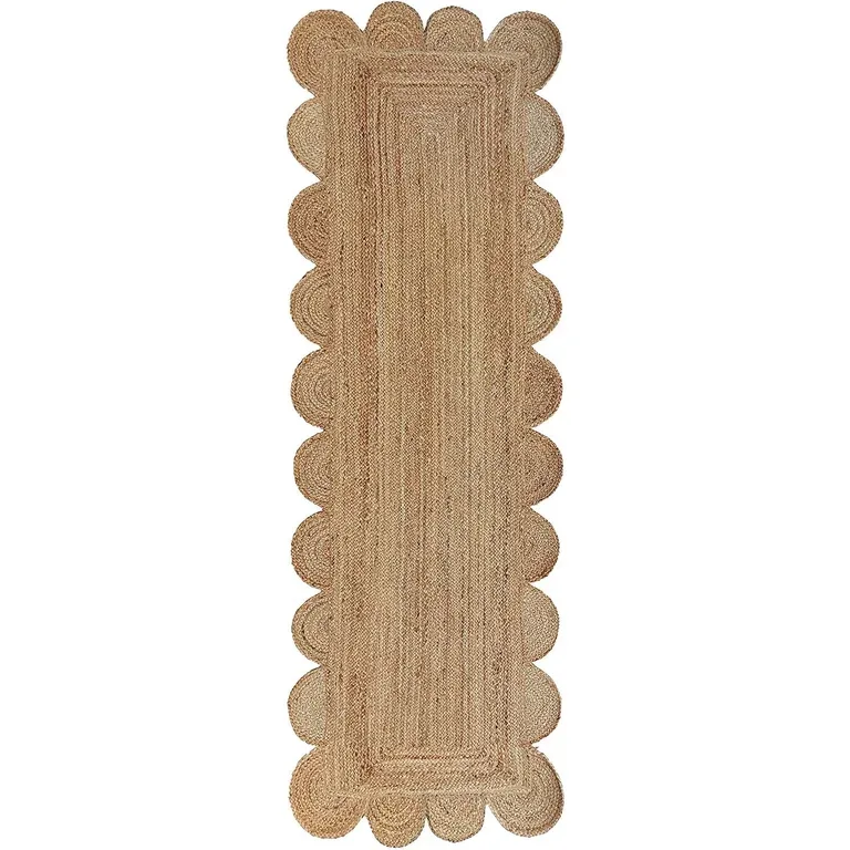 Natural Scalloped Jute Runner