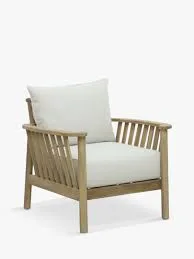 Natural Wood Outdoor Armchair