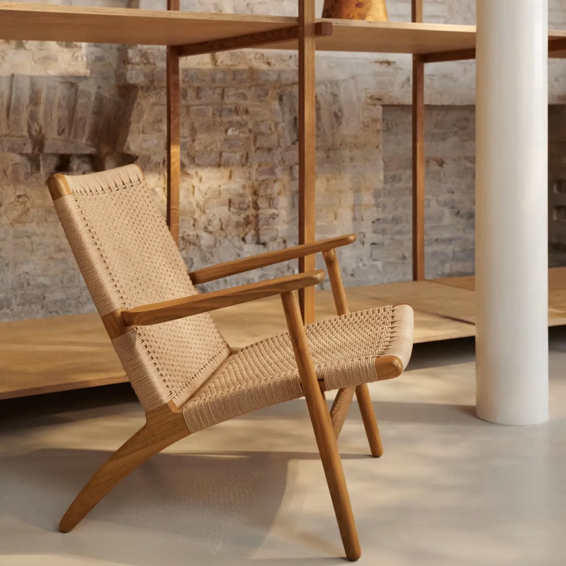 Woven Oak Lounge Chair