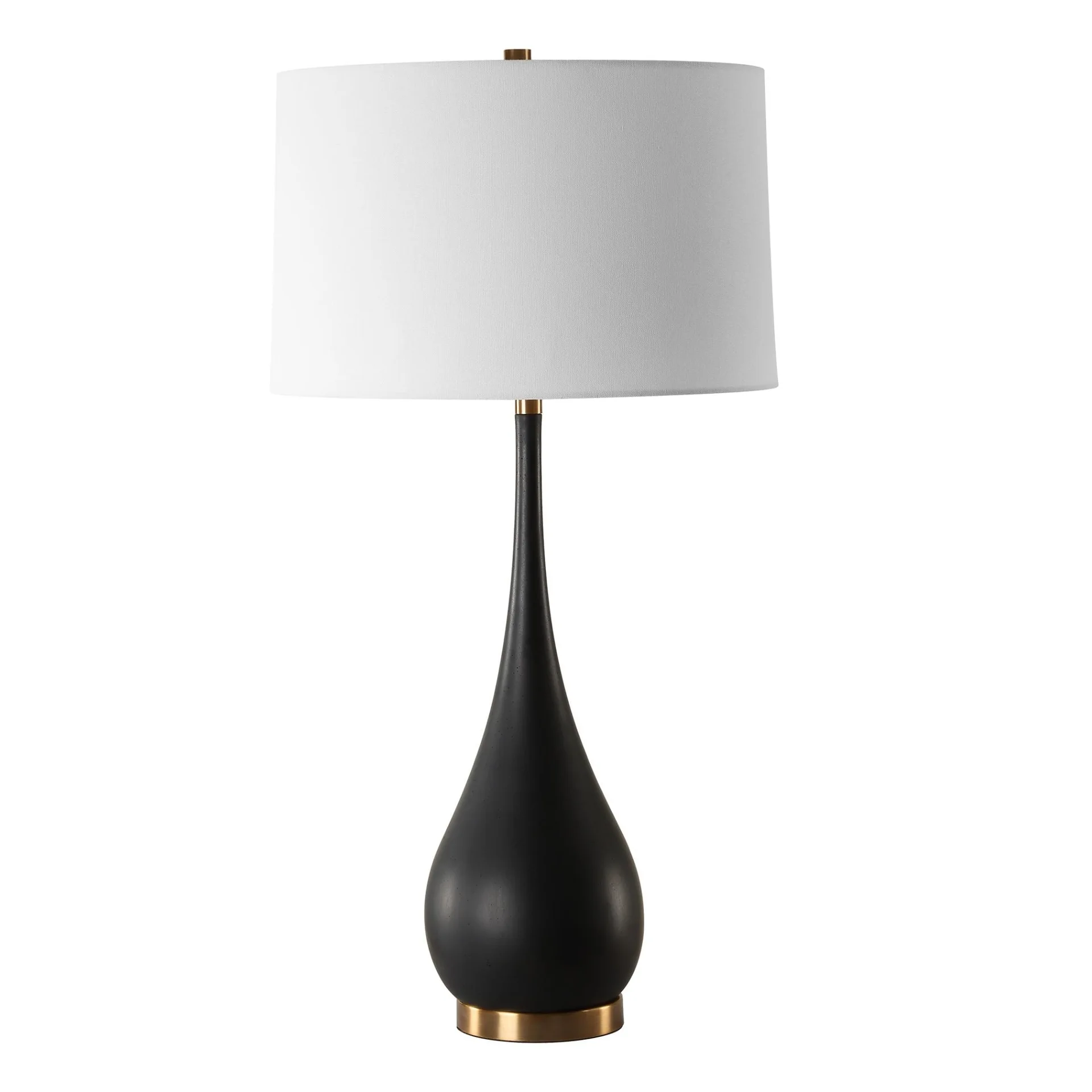 Matte Black Tear Drop Table Lamp