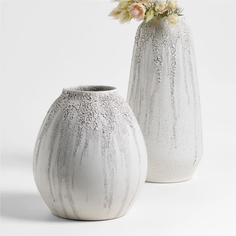 Toluca Beige Textured Ceramic Vase