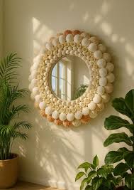 Round Shell Mirror