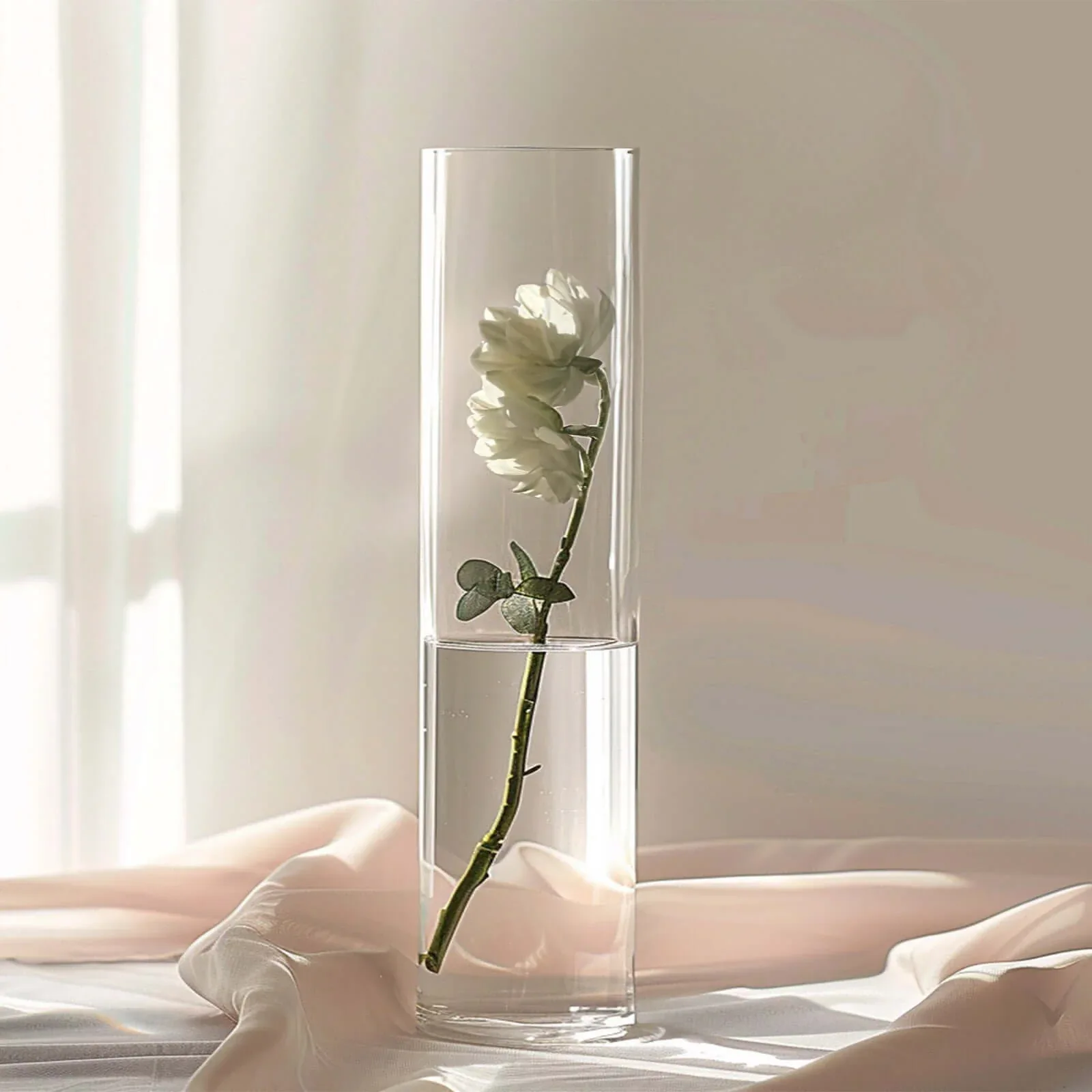 Minimalist Glass Cylinder Vase