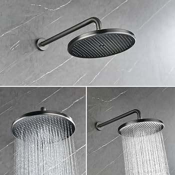 Matte Black Round Shower Head