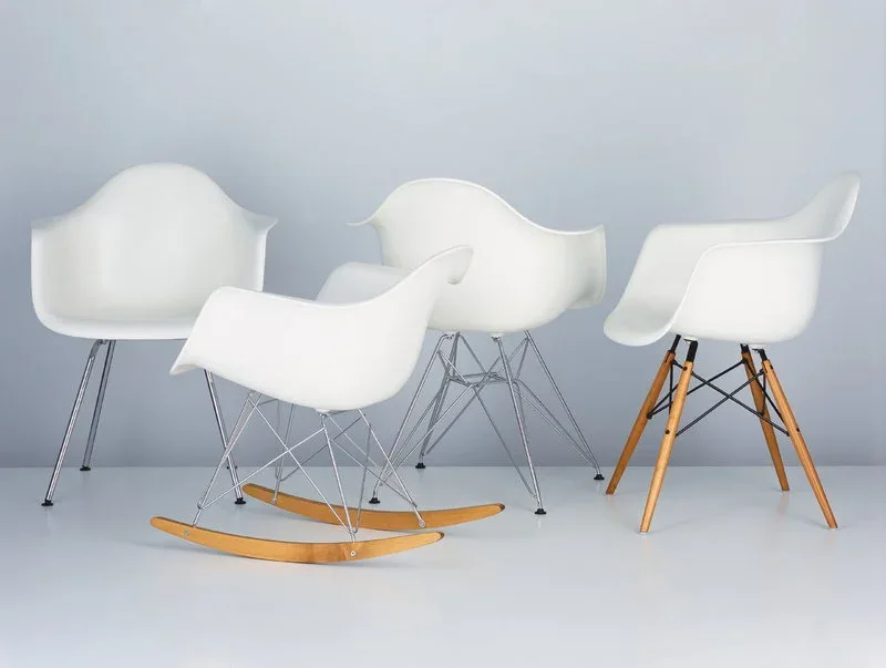 Vitra Eames DAR White Mid-Century Modern Rocking Chair
