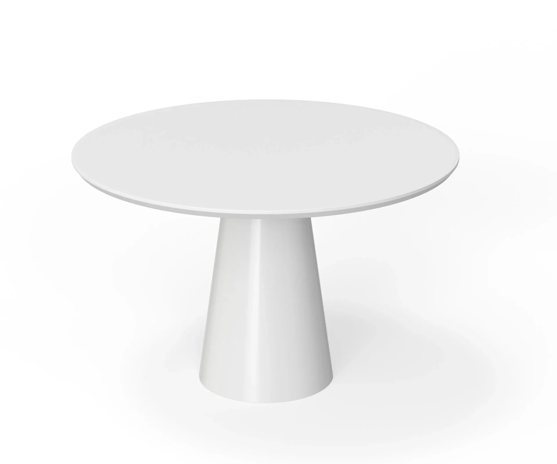 White Round Dining Table