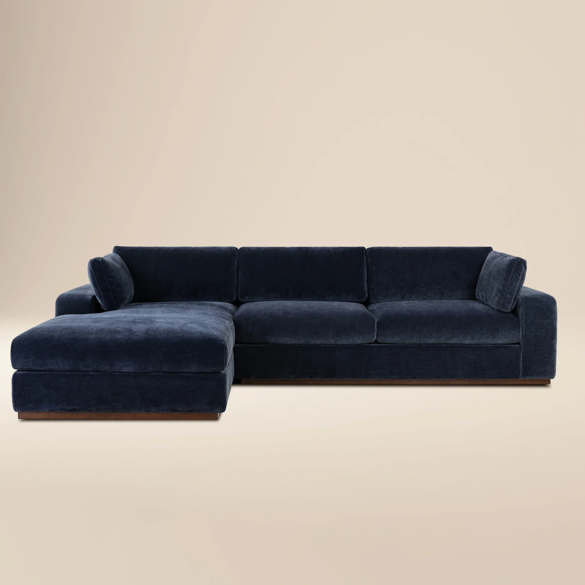 Blue Velvet Sectional Sofa
