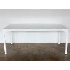 Aqua Virgo Modern Rectangular Dining Table in White