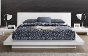 Christie White Glossy Platform Bed