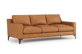 Hannah Tan Leather Sofa