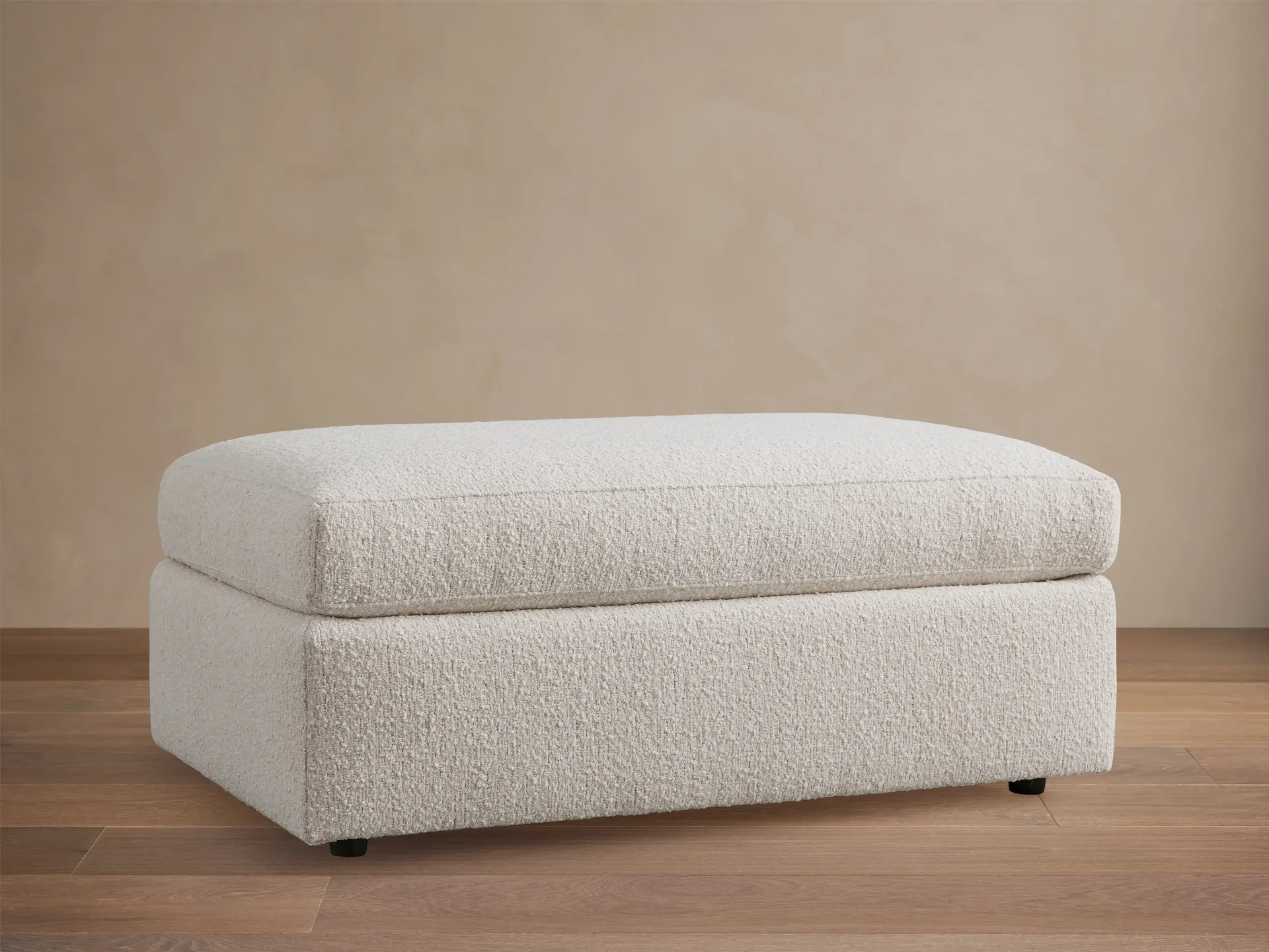 Vernon Cream Boucle Upholstered Ottoman