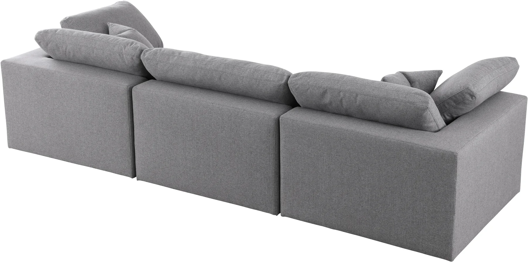 Meridian Serene Gray Fabric Sofa