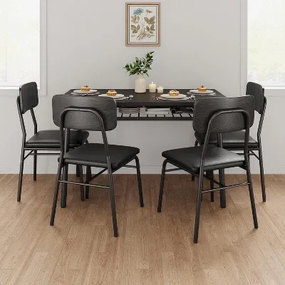 Black Minimalist Dining Chair