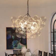 Ribbed Glass Bubble Chandelier