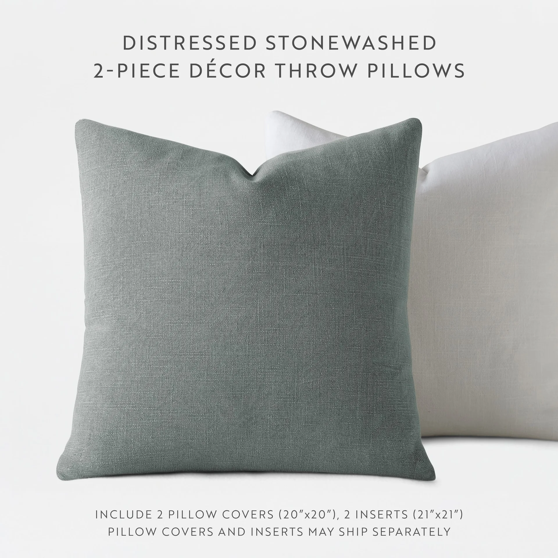 Solid Linen Square Throw Pillow