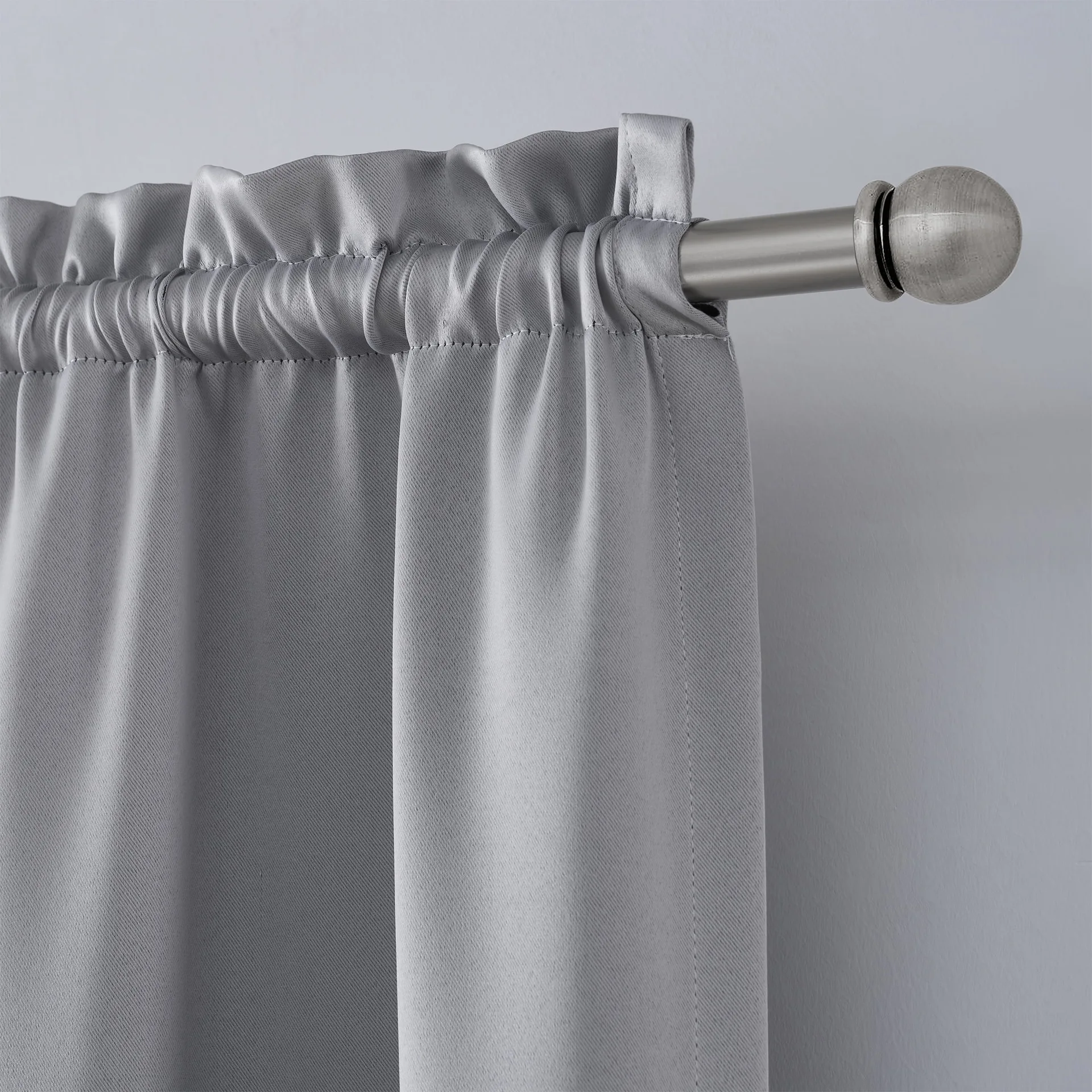 Solid Gray Outdoor Curtain