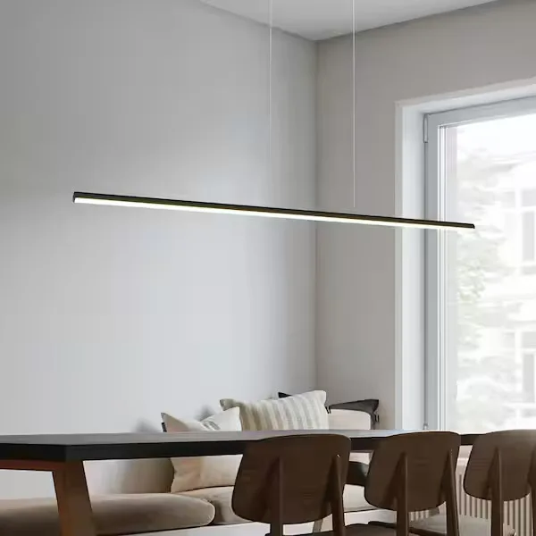 Matte Black Linear Pendant Light