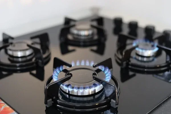 Black Glass Gas Cooktop