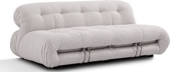 Soriana Cream Boucle Tufted Sofa
