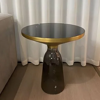 Round Glass Accent Table