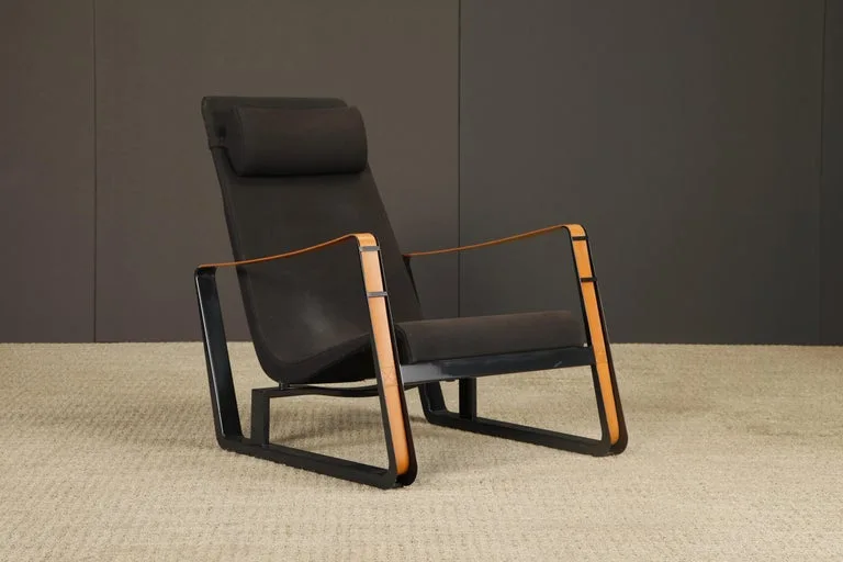 Cité Leather and Steel Lounge Chair