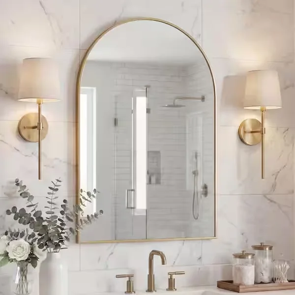 JONATHAN Y Elodie Arched Metal Wall Mirror