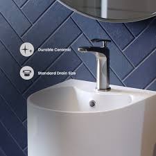 Rounded Modern White Ceramic Bathroom Vanity