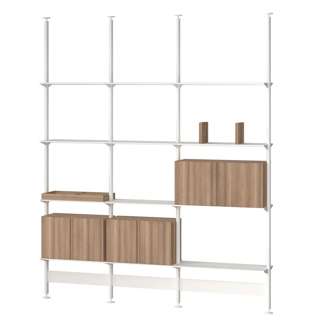 Modular Shelving Unit in White and Oak