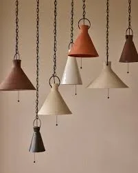 Funnel Ceramic Conical Pendant Light