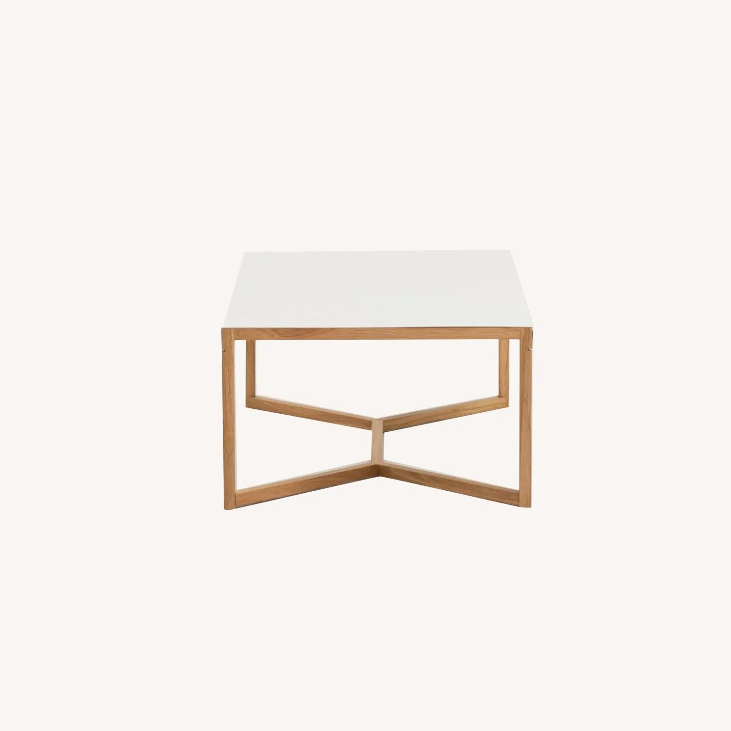 Square Coffee Table with Oak Base