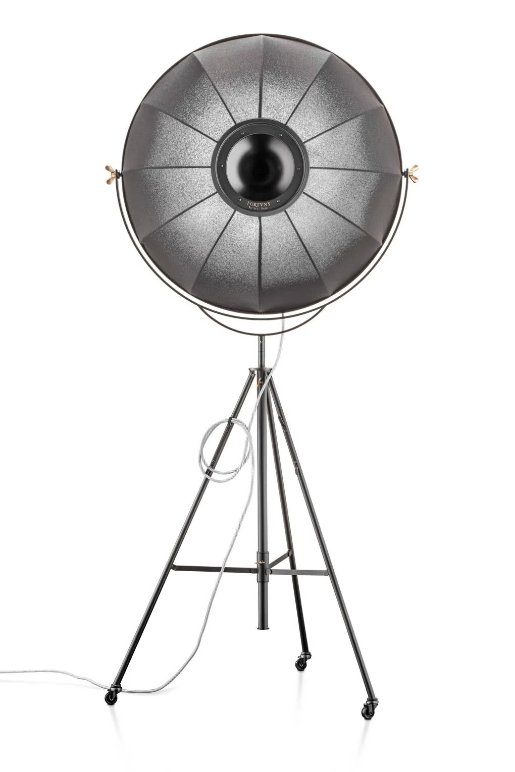 Fortuny Black Metal Tripod Floor Lamp