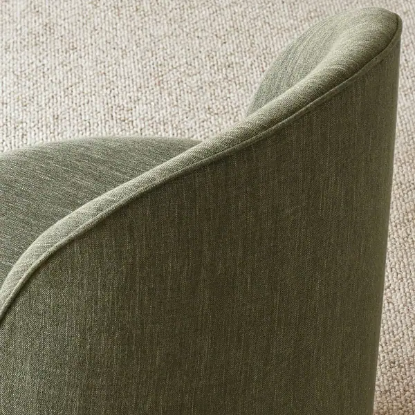 Olive Green Linen Upholstered Dining Chair