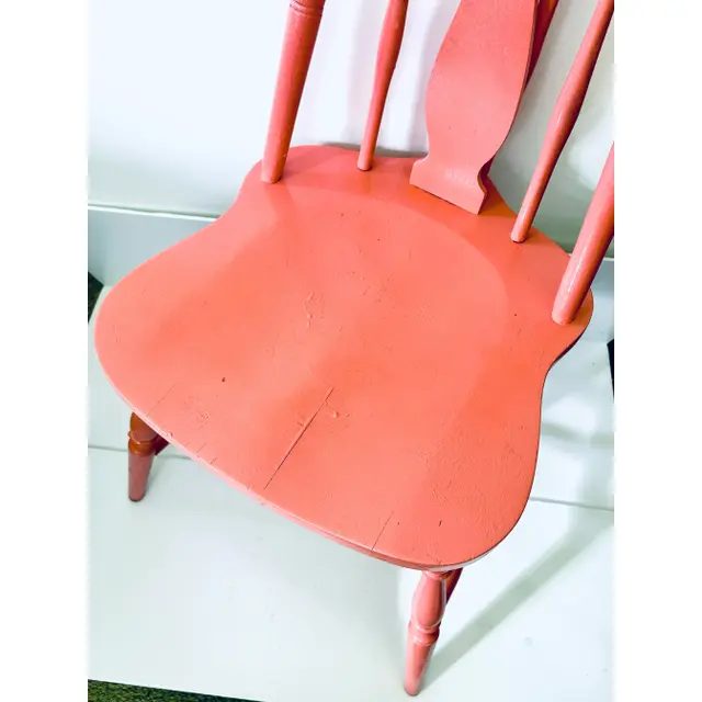 Spindle Back Pink Chair