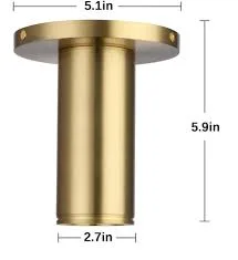 Brushed Brass Cylinder Surface Mount Downlight