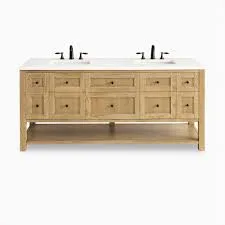 Bridgette Natural Oak Double Bathroom Vanity