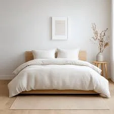 Solid White Linen Duvet Bedding Set