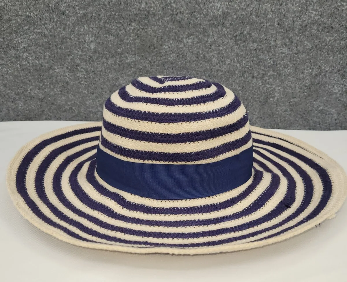 Striped Woven Sun Hat
