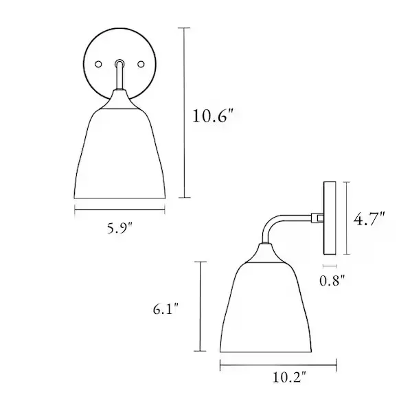 Aurabe Modern Brass Wall Sconce