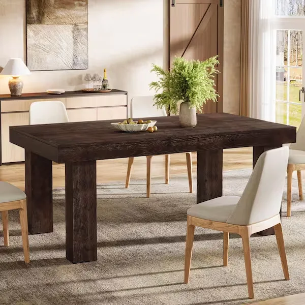 Rustic Rectangular Wood Dining Table