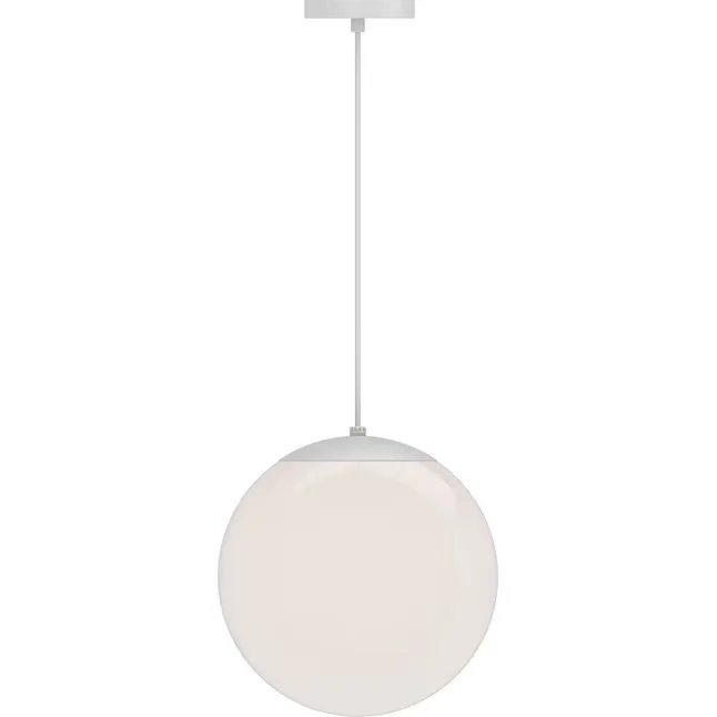 Volume Lighting White Glass Globe Pendant Light