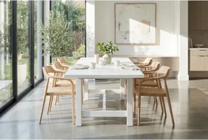 White Rectangular Dining Table