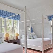 White Painted Wood Canopy Bed
