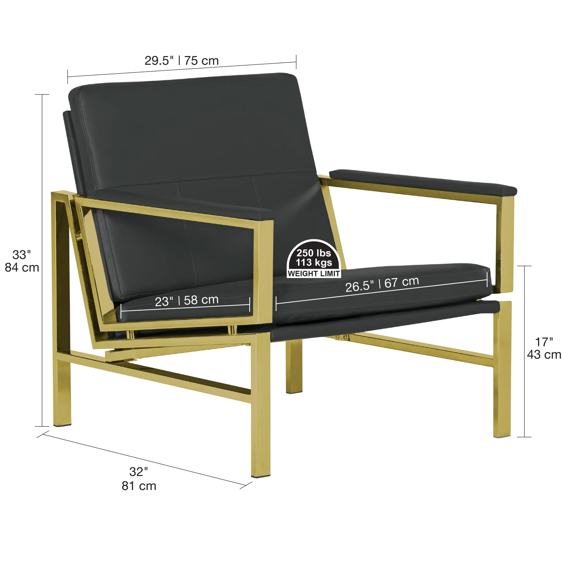 Atlas Mid-Century Modern Leather Lounge Chair